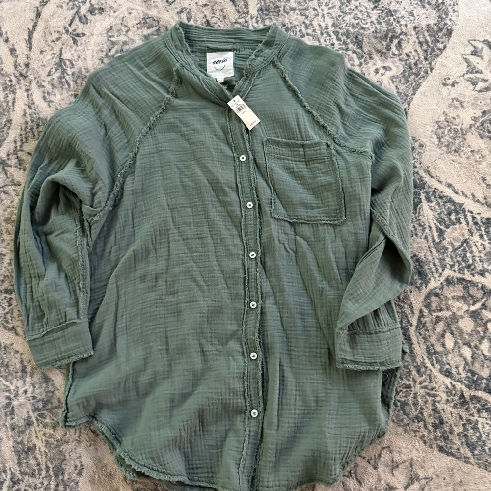 Aerie army green  Button-Up Shirt